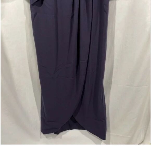 NWT Dress the Population Naomi Long Sleeve Twist Crepe Gown Sz XXS Boysenberry - Picture 6 of 15